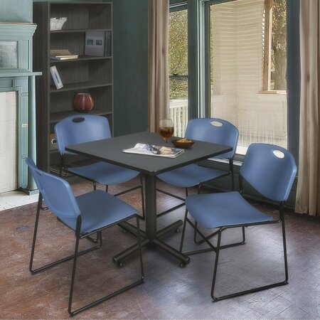 KOBE Square Tables > Breakroom Tables > Kobe Square & Round Tables, 36 W, 36 L, 29 H, Wood|Metal Top TKB3636GY